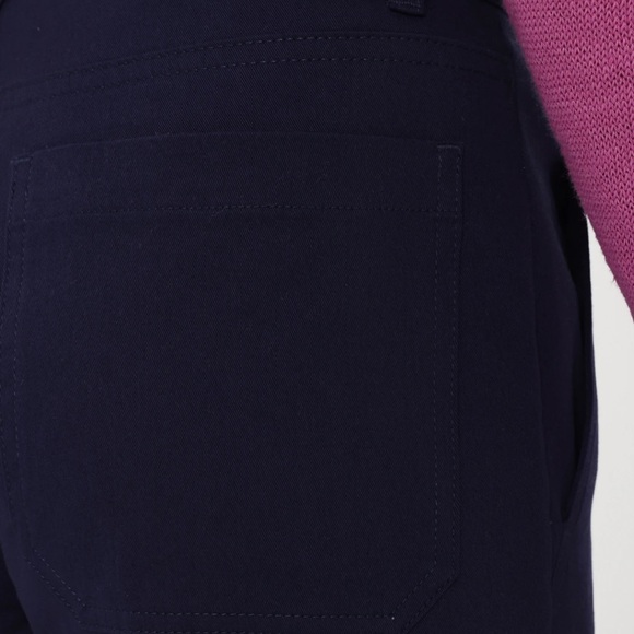 NWT: Weekend Max Mara Bosso Cropped Flared Trousers Size 4 in Navy Blue - Picture 4 of 8